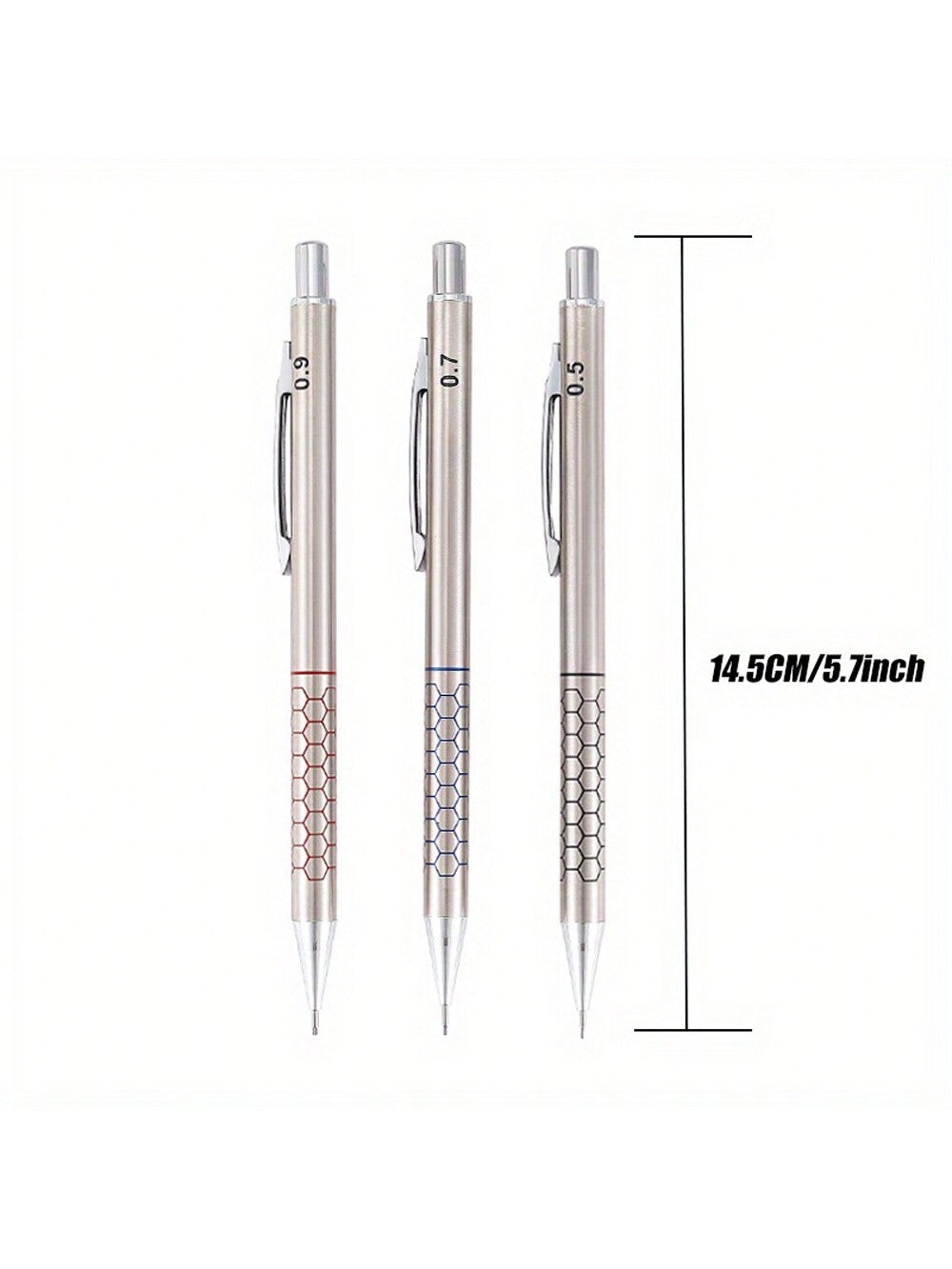 0.5/0.7/0.9mm Mechanical Pencil, 2B/HB Lead, For Art Sketching, Office Supplies