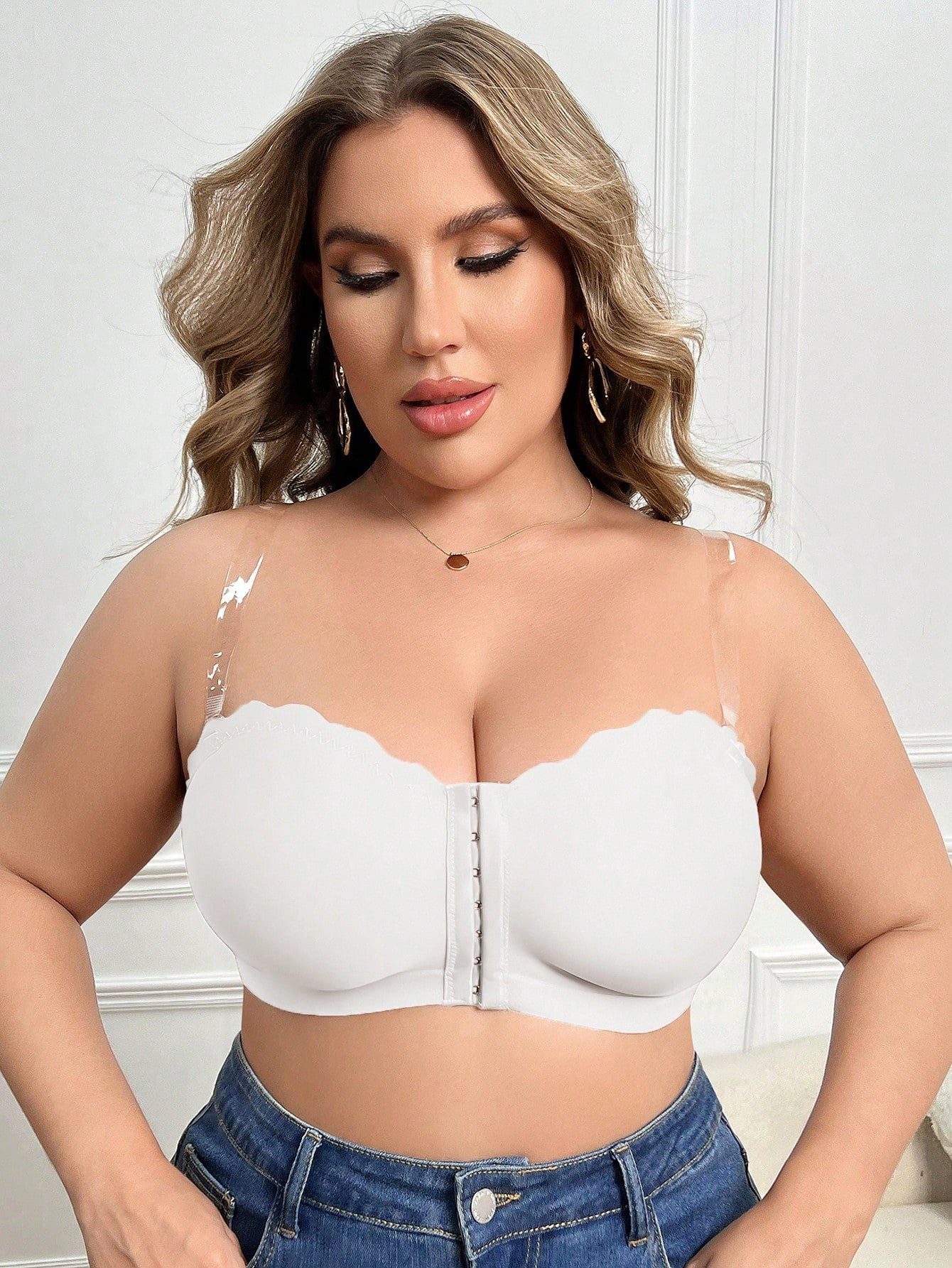 Plus Size Wireless Front Closure Tubular Top Bra