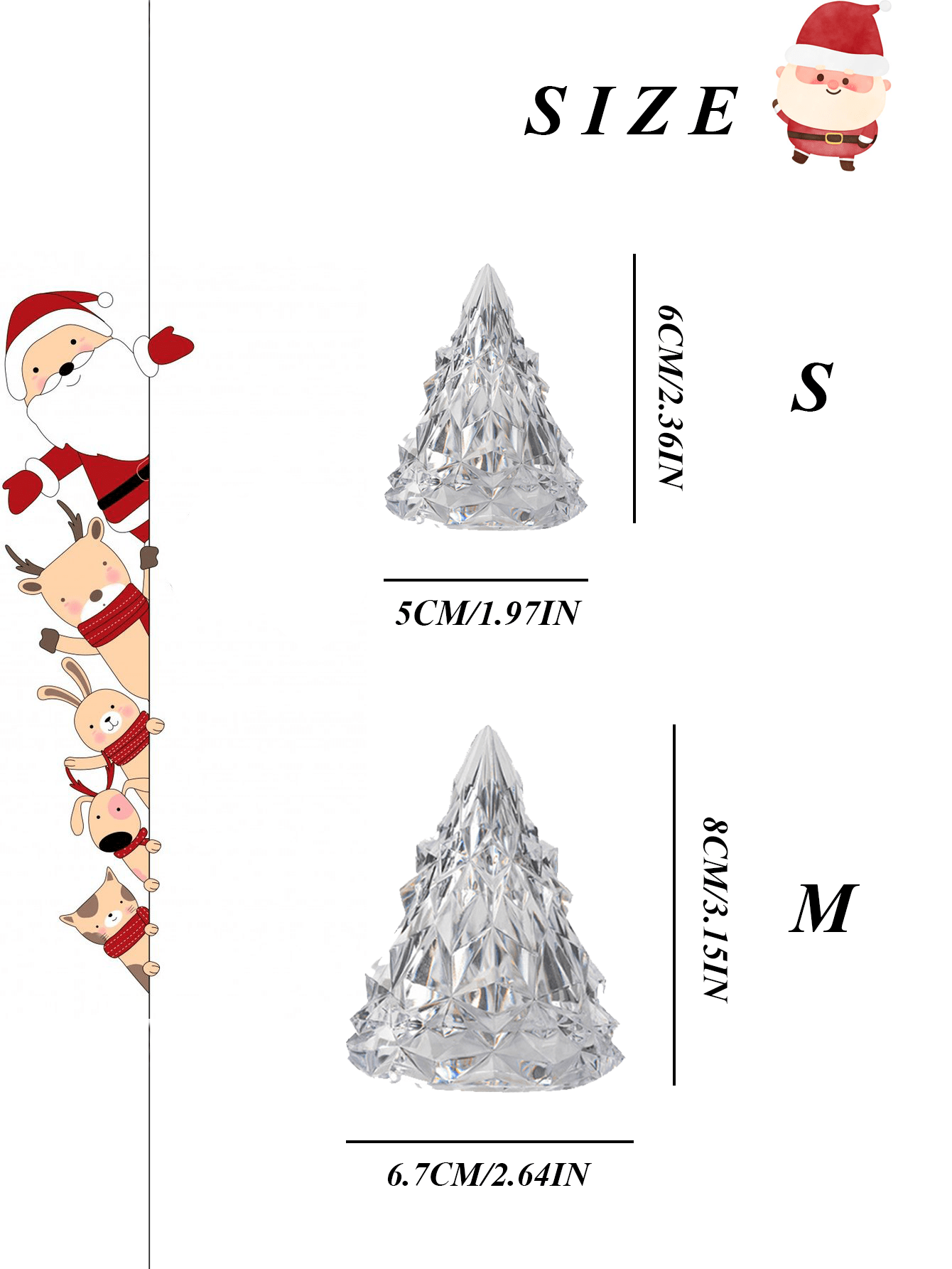 1pc Diamond Christmas Tree Light Crystal Ice Mountain Lamp Night Light,Christmas Decorations Indoor,Perfect Gift For Christmas,With Battery