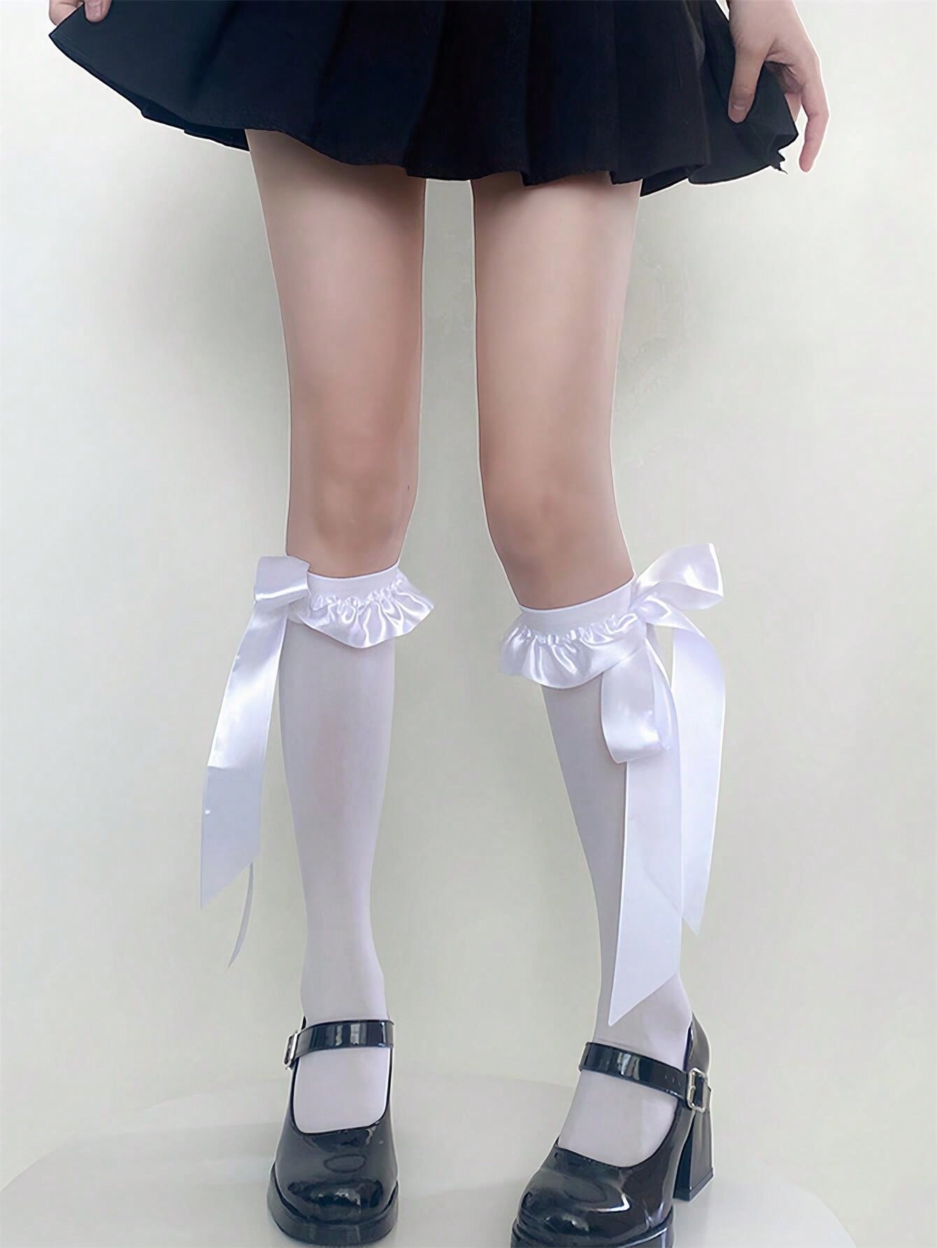 1 Pair Sweet Young Girl Style Chiffon