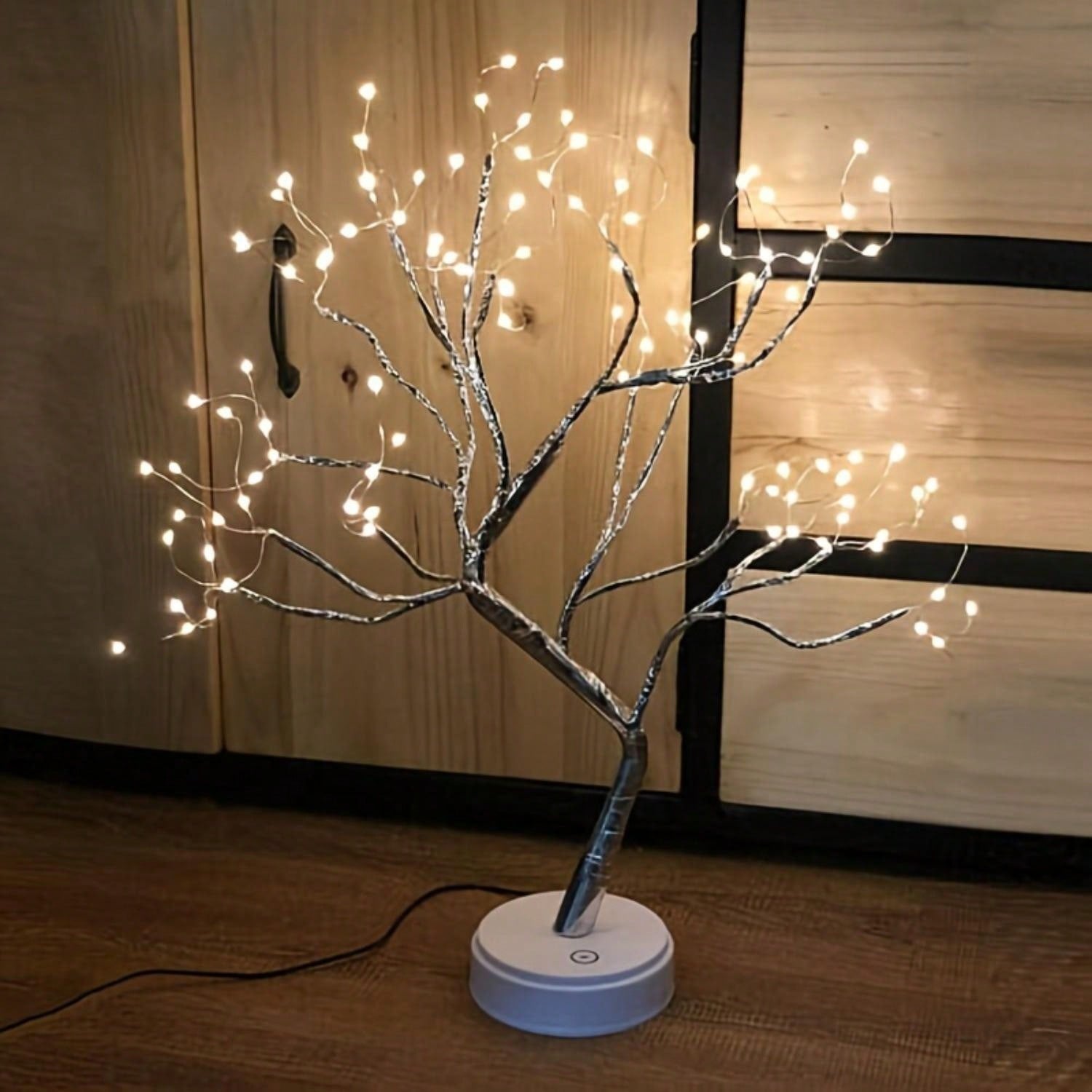 1pc 20-Inch Desktop Bonsai LED Tree Lamp, Battery Or USB Powered, Multiple Lighting Modes, DIY Adjustable Branches, Suitable For Christmas, Birthday, Holiday Gift, Bedroom, Party, Garden, Christmas, And Desktop Decoration