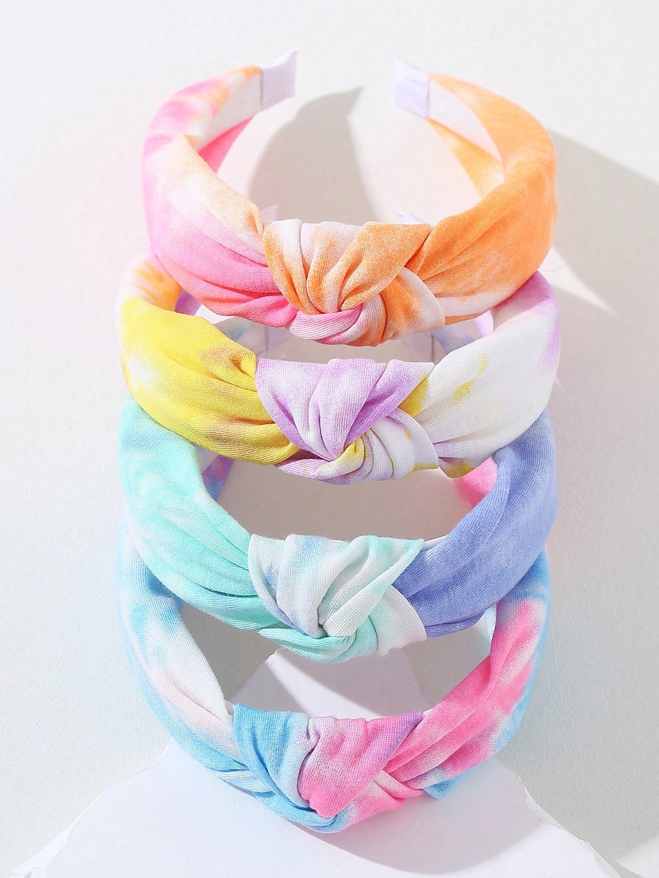 4pcs Tie-Dye Twist Headbands, Suitable For Daily Wear