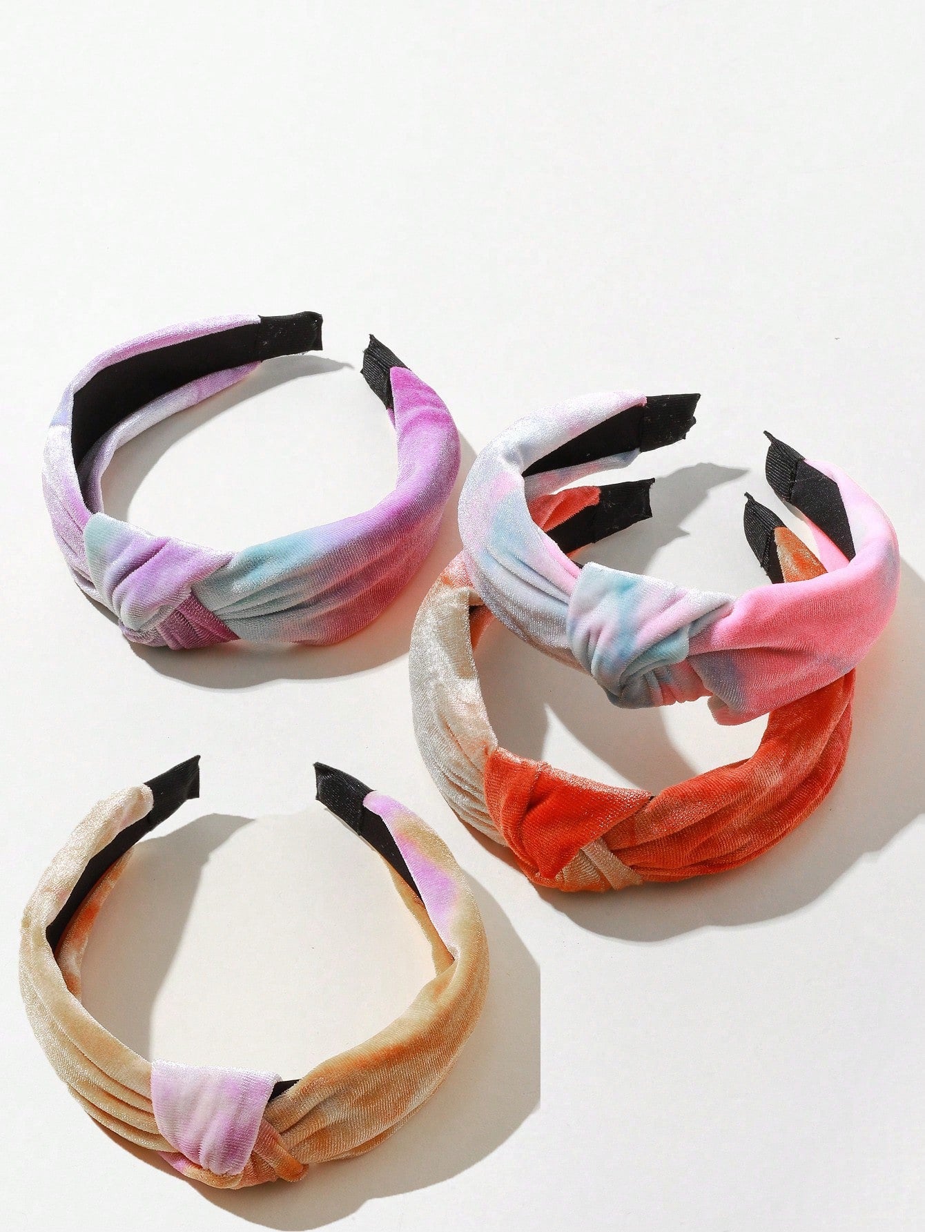 4pcs Tie-Dye Twist Headbands, Suitable For Daily Wear