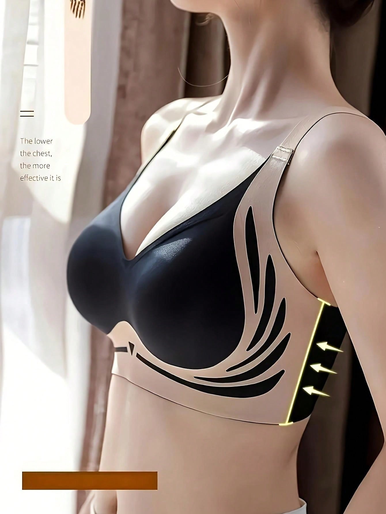 4pcs Women's Fashion Splice Bra Set