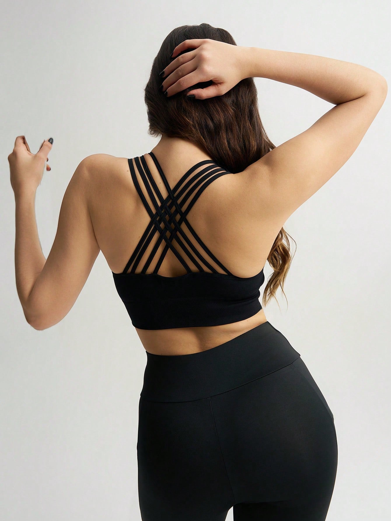 Sport Menodora Strappy Back Crop Sports Tank Top