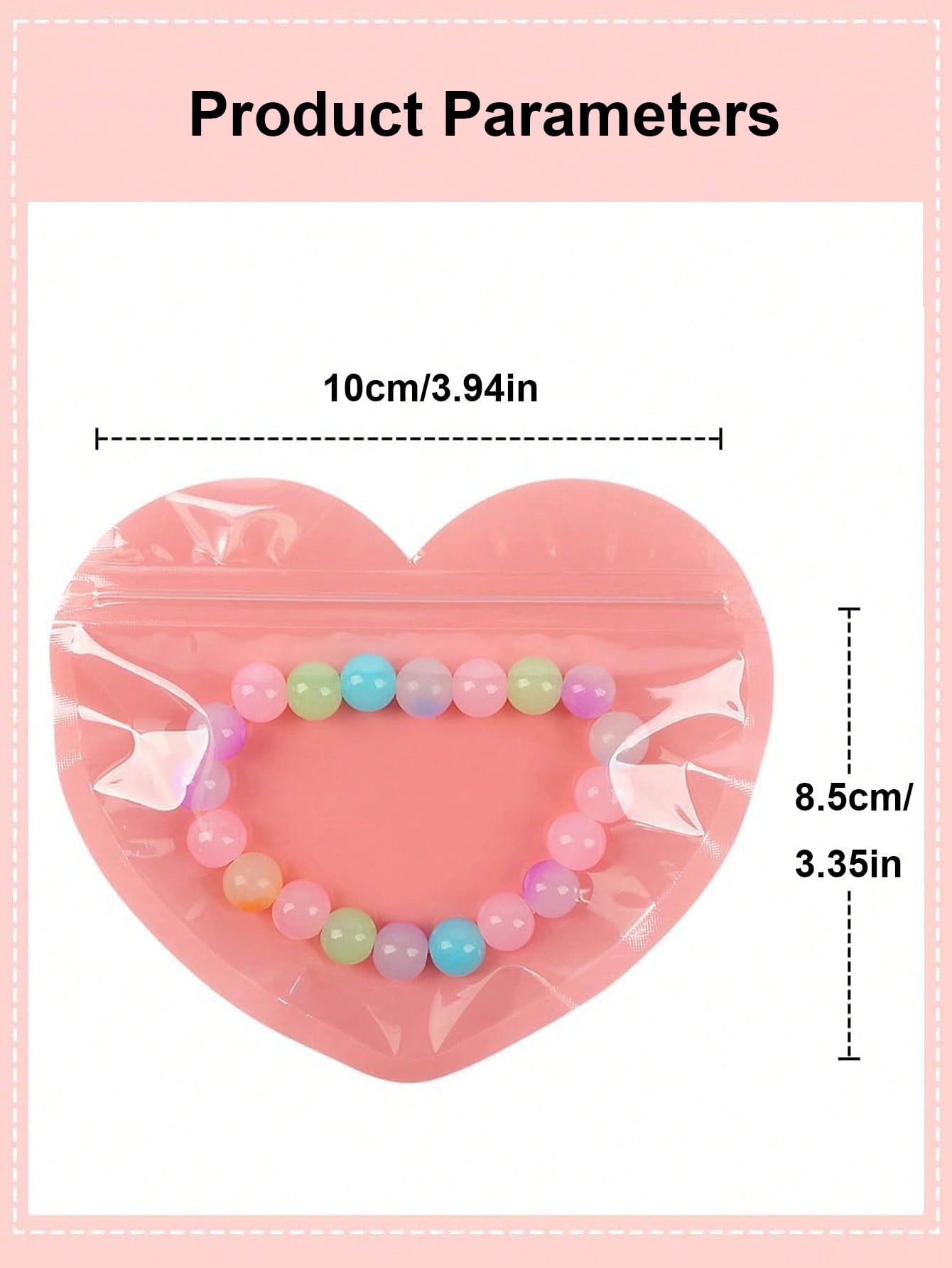 20PCS Valentine's Day Heart Jewelry Jewelry Hair Cards Small Bags Heart Seal Plastic Sealing Bags Valentine's Day Candy Self-Sealing Bags Cute Valentine's Day Wedding Candy Bags Cute Cartoon Mini Gift Wrapping Bags Small Creative Bags