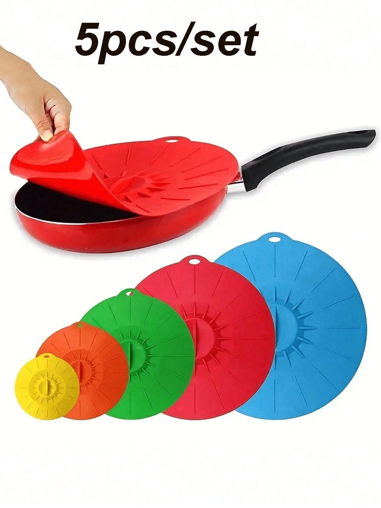 lovely flower 1/5/7 Pcs Silicone Bowl Lids Set, Heat Resistant Microwave Cover, Various Sizes Reusable Silicone Suction Lids For Gifts, Fits Bowls, Cups, Plates, Pots, Pans-Microwave Splatter Covers StoveTop, Kitchen Stuff Seafood Boil Black Friday Sale