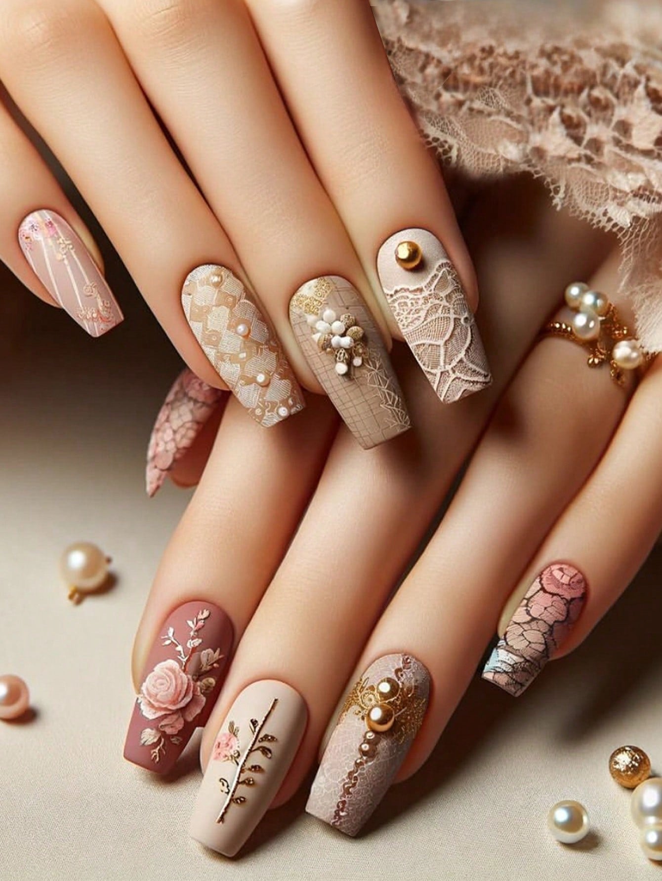 1 Set Of 24pcs Ballet-Shaped Press-On Nails With Autumn Golden Leaf Design, Suitable For All Women, Comfortable & Easy To Use, Long-Lasting Glossy Finish, Comes With Jelly Gel And Scrubber For Beautiful Nail Look