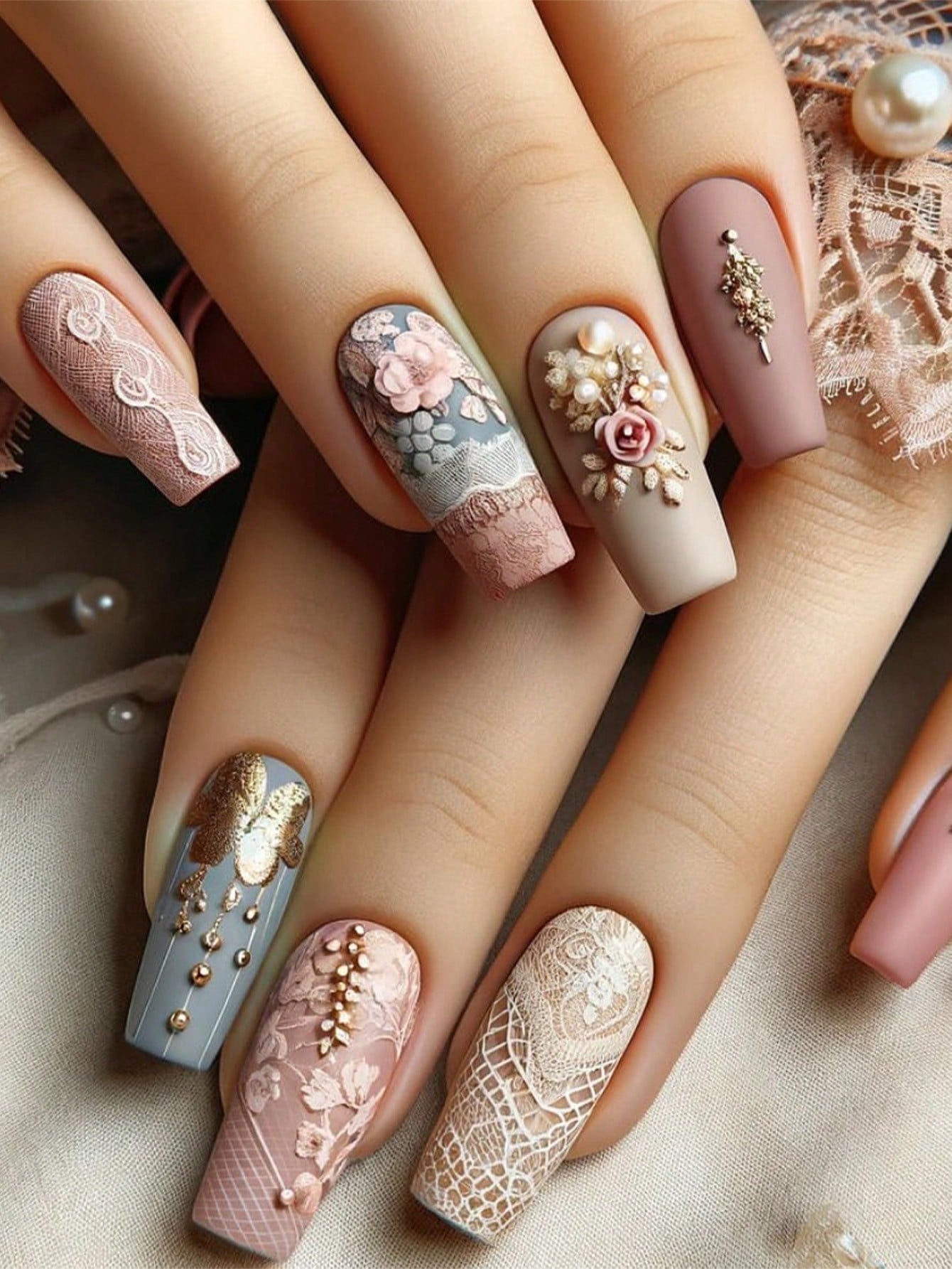 1 Set Of 24pcs Ballet-Shaped Press-On Nails With Autumn Golden Leaf Design, Suitable For All Women, Comfortable & Easy To Use, Long-Lasting Glossy Finish, Comes With Jelly Gel And Scrubber For Beautiful Nail Look