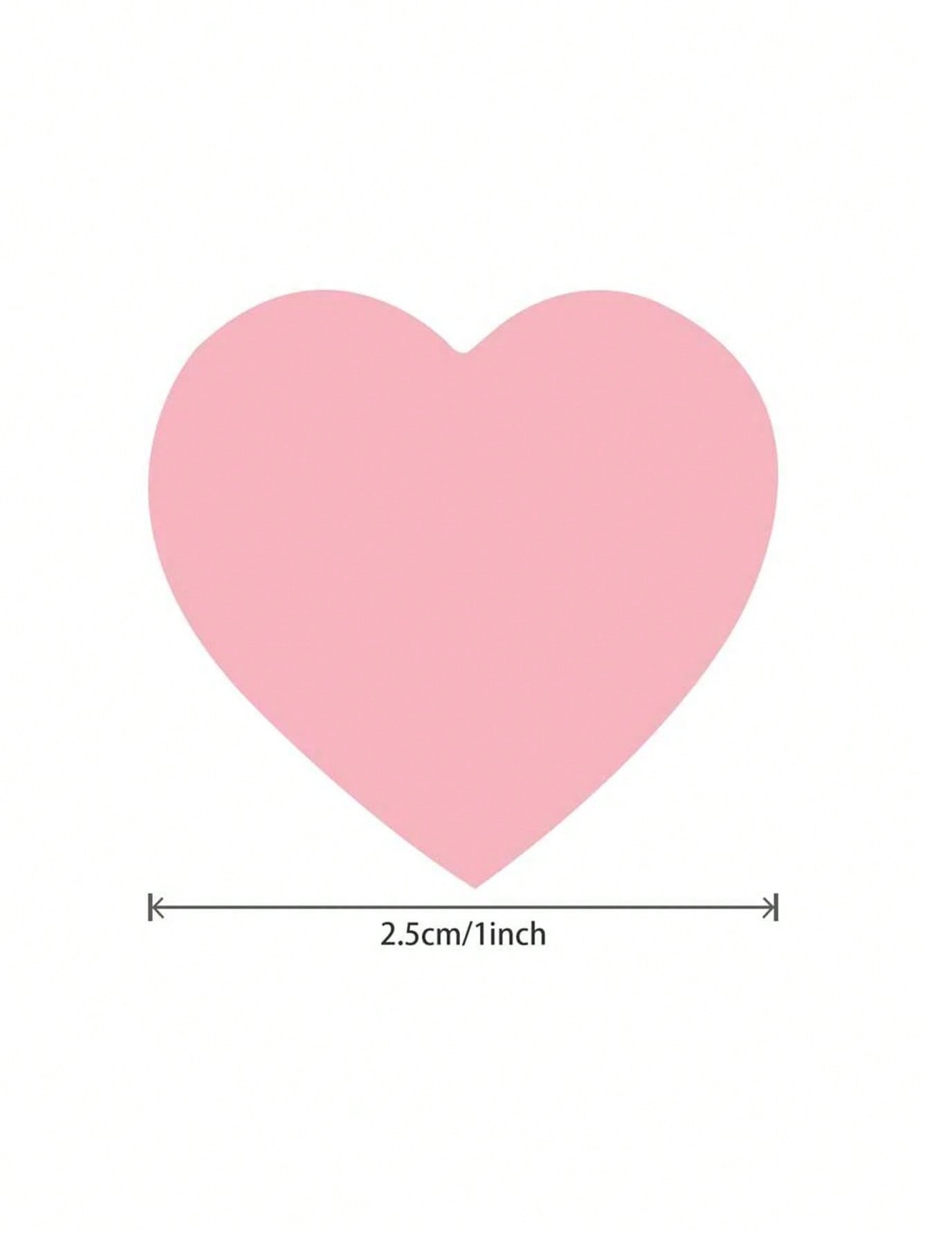 500pcs/Roll Pink Heart Shaped Label Stickers,Valentine's Day Stickers Seal Labels For Gift Packing Decorating