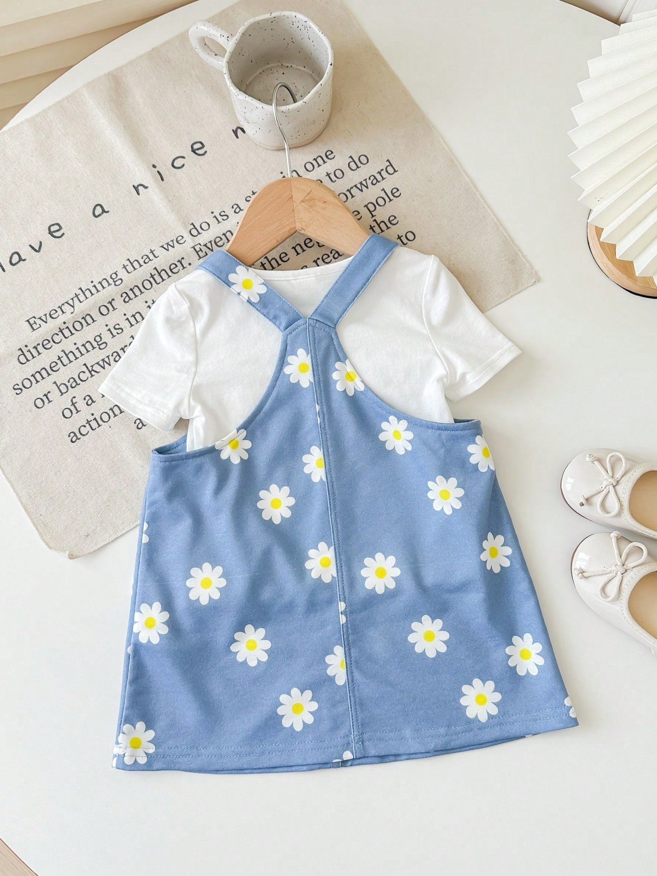 Babygirl Cute Floral Print Lightweight Strap Dress, Suitable For Vacation, Outing, Baby Party And Other Occasions