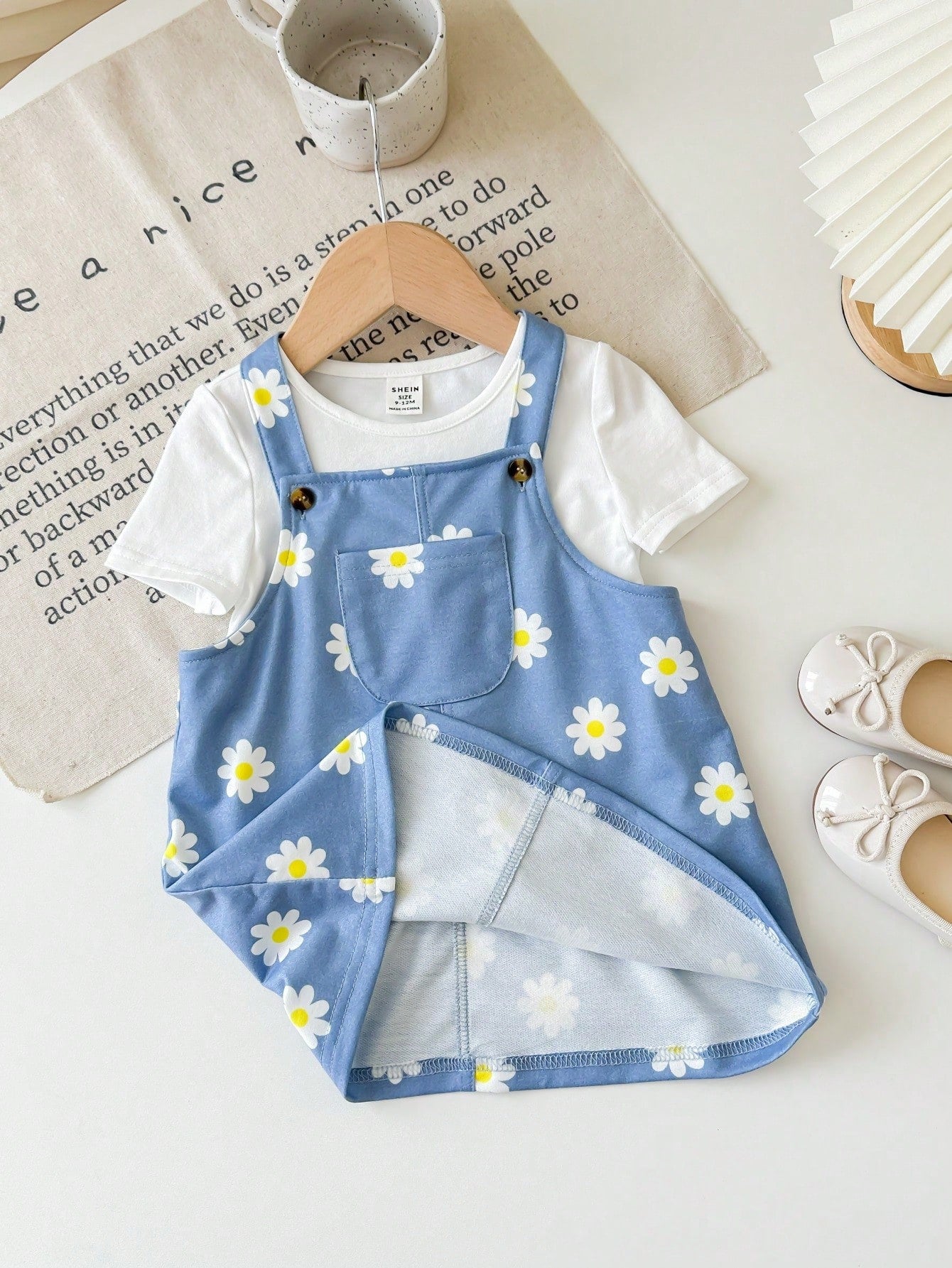 Babygirl Cute Floral Print Lightweight Strap Dress, Suitable For Vacation, Outing, Baby Party And Other Occasions