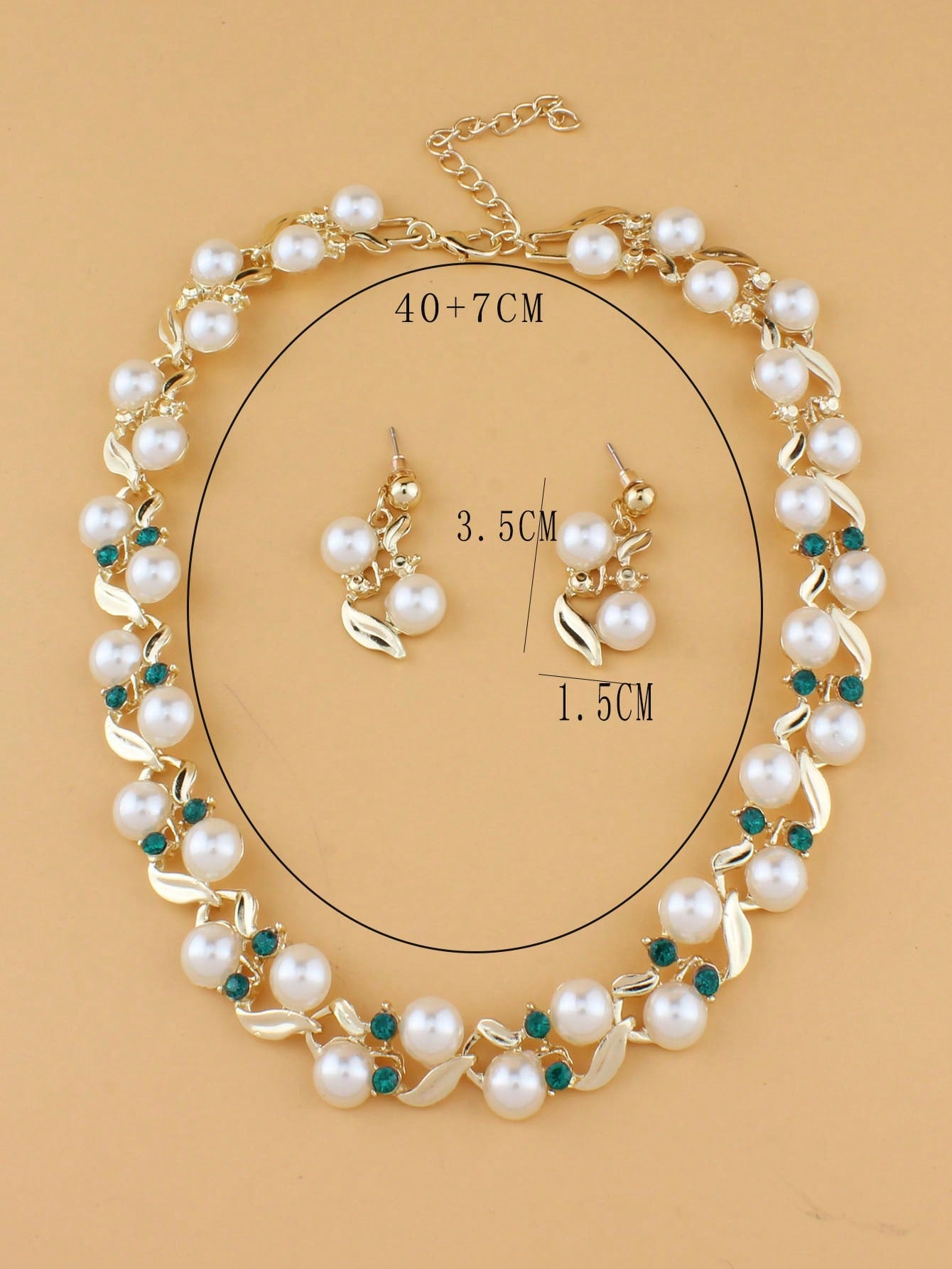 3pcs/Set Wedding Season/Graduation Season Gorgeous Style Flower/Faux Pearl/Rhinestone Necklace & Earring Gift Set For Women, Suitable For Valentine's Day/Christmas/Teacher's Day/Mother's Day/Party/Banquet/Dance/Annual Meeting/Date, Bridal Jewelry Set