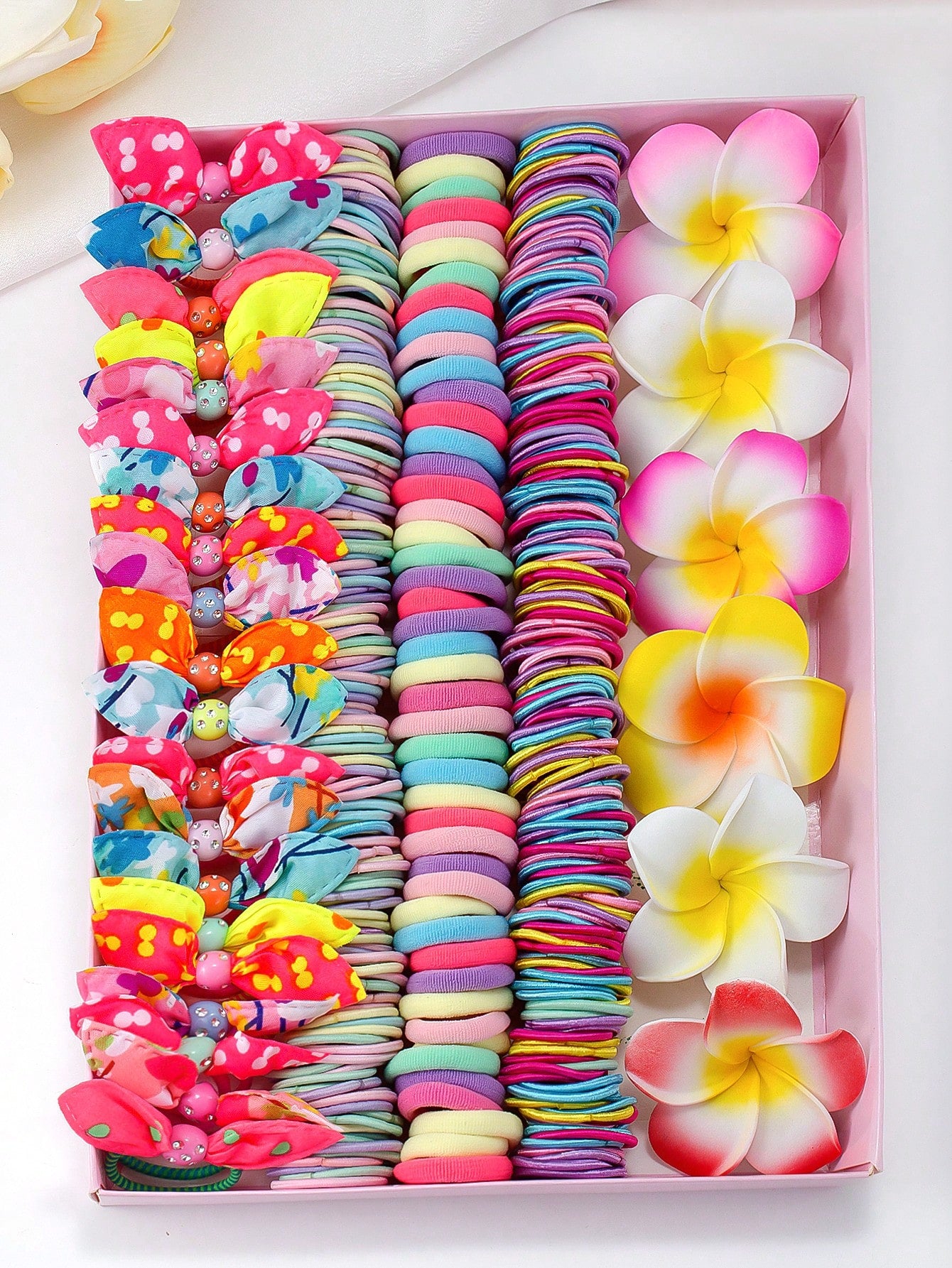 267pcs Kids Girls Multicolor Hair Scrunchies, Bow Hair Clips, Rabbit Ears Headbands, Hair Ties, Cute Hair Accessories Set