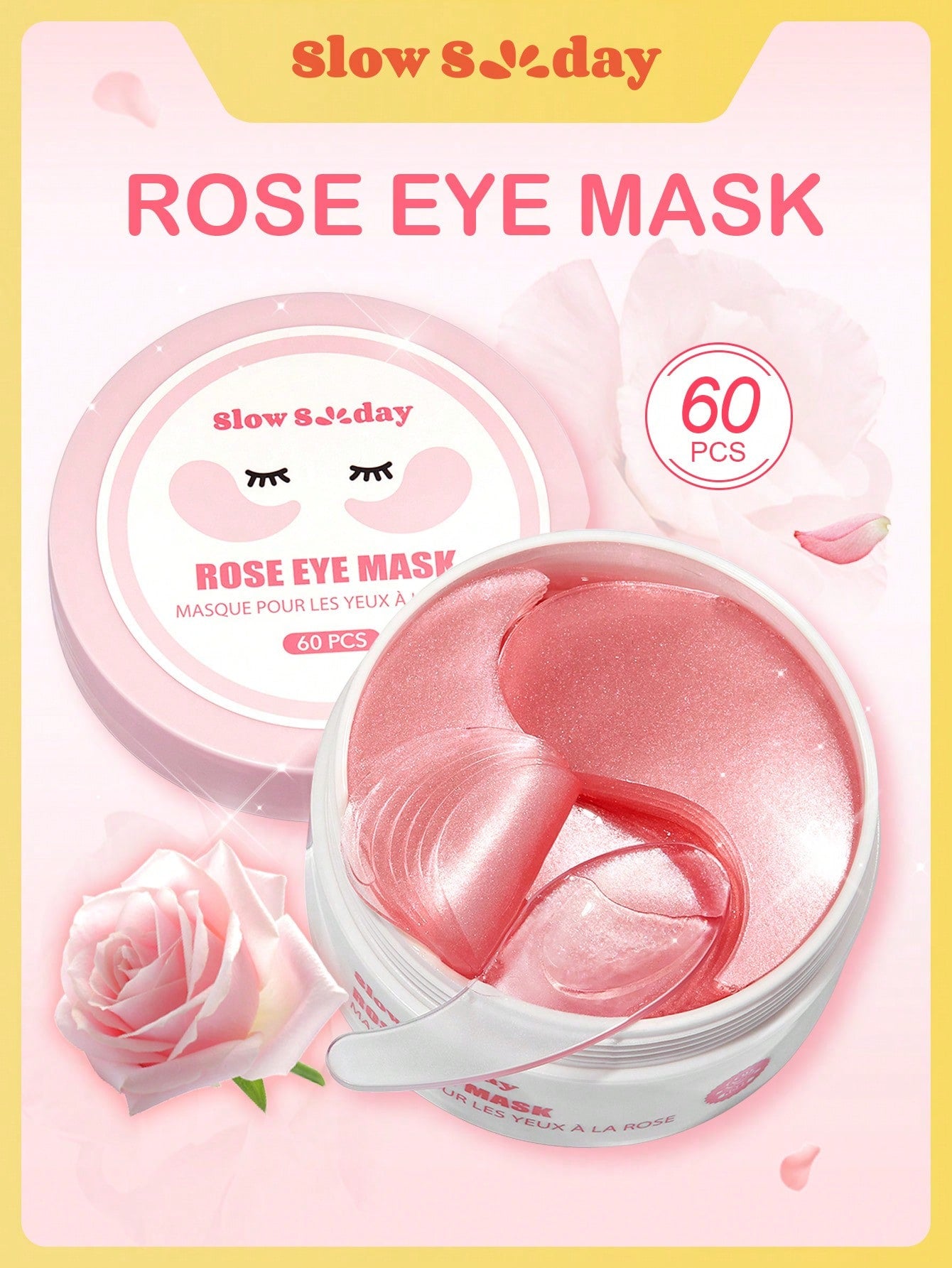 SlowSunday Rose Eye Mask