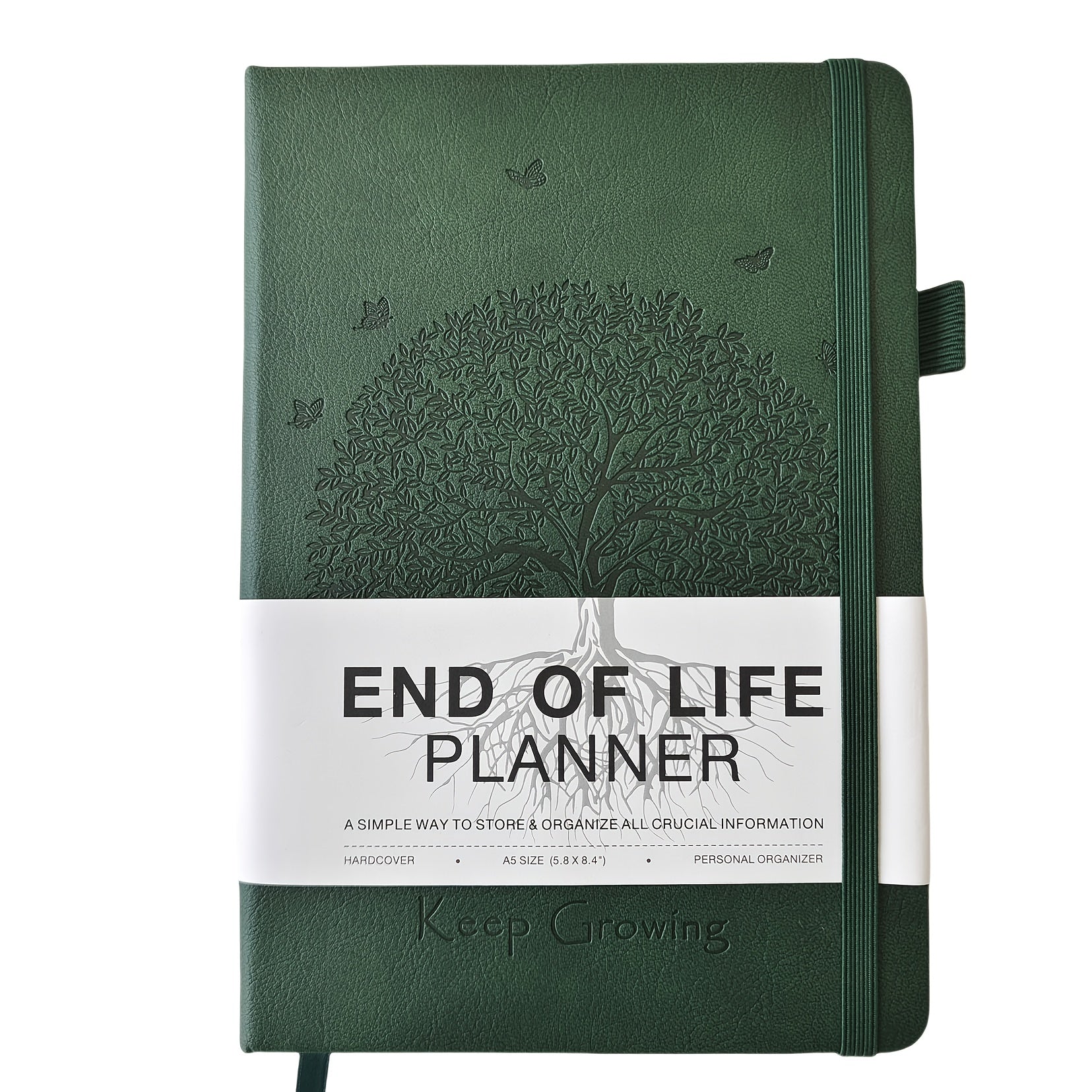 End of Life Planner, Large Tree Faux Leather Embossed Cover, Elderly End-of-Life Planner, Guide to Estate Planning Organizer and Beneficiary Planner Manual, Organizer of Final Arrangements for Beneficiaries, Will Preparation, Last Wishes and Funeral Plan