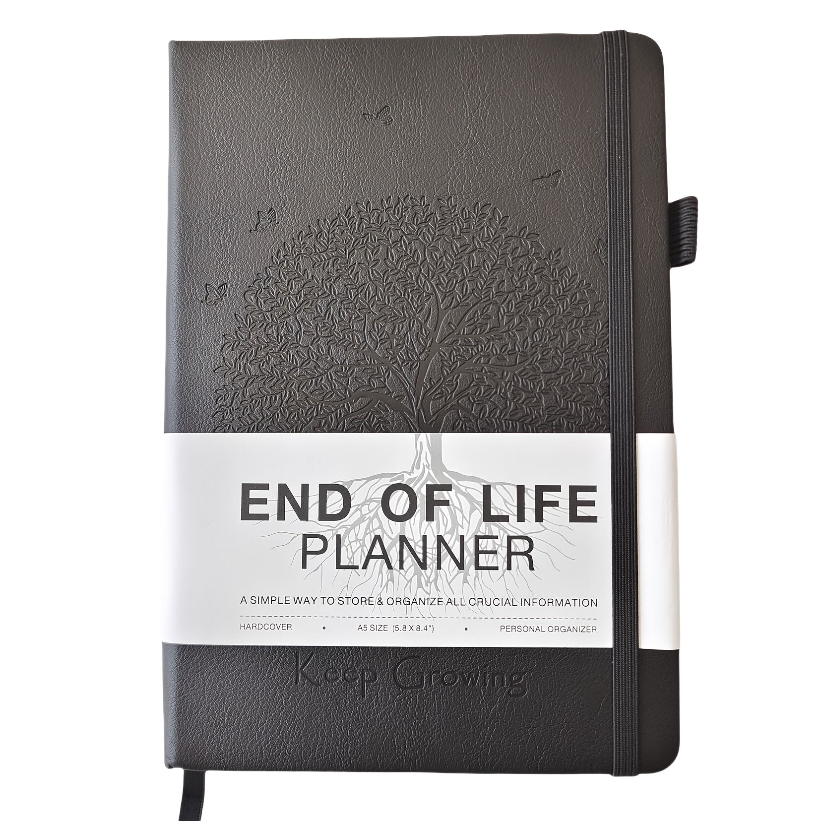 End of Life Planner, Large Tree Faux Leather Embossed Cover, Elderly End-of-Life Planner, Guide to Estate Planning Organizer and Beneficiary Planner Manual, Organizer of Final Arrangements for Beneficiaries, Will Preparation, Last Wishes and Funeral Plan