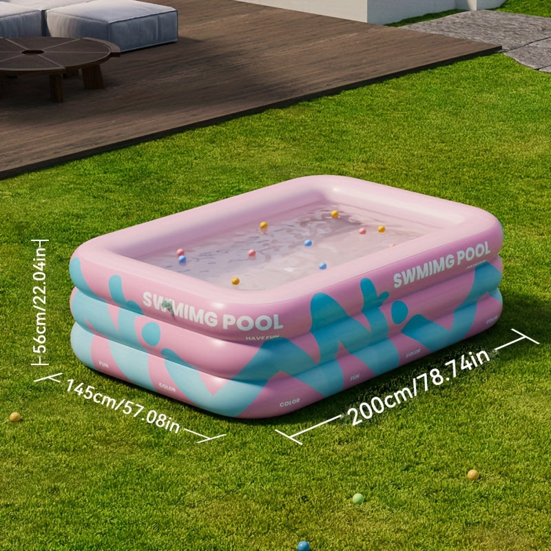 Durable PVC Inflatable Swimming Pool - Perfect for Garden Parties, Foldable & Easy to Store, Ideal Christmas Gift