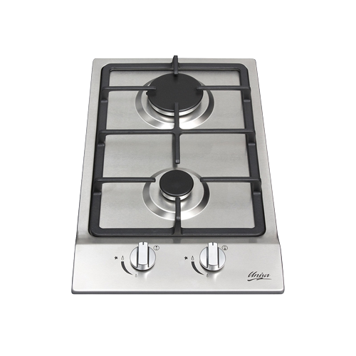 Univa 2 Burner Gas Hob Stainless Steel