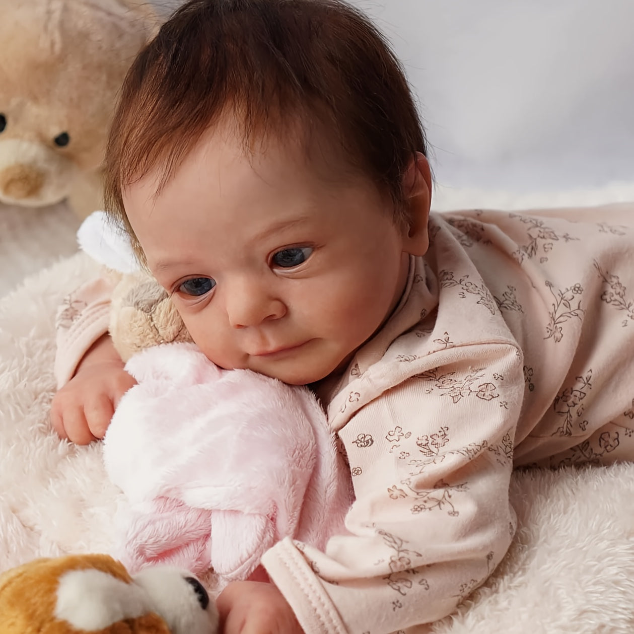 Novocreation 40.64cm Reborn Youngsters Doll, Handmade Soft Vinyl Body, Realistic Youngsters with Brown Hair & Painted Veins, Fantasy Themed Collectible for Youngsters, Ideal Christmas Gift, Youngsters Doll Clothes