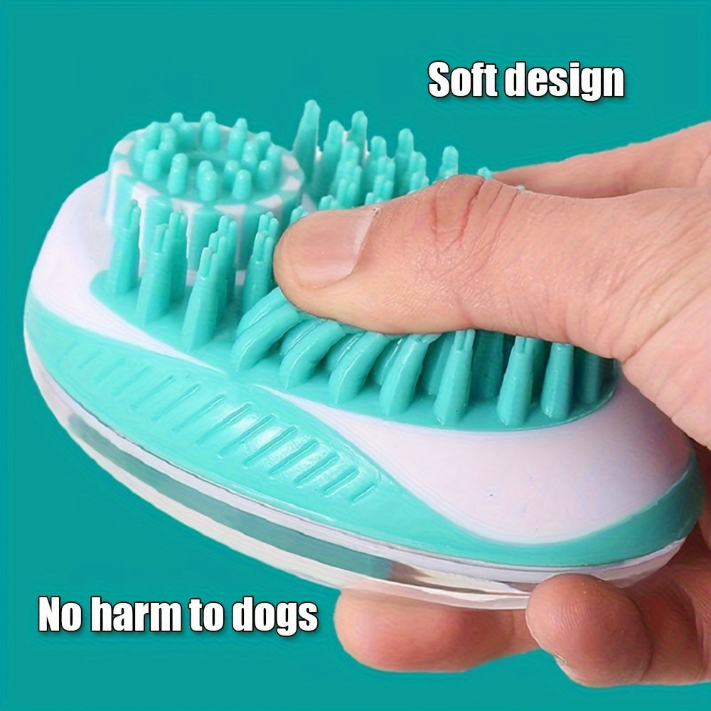 2-in-1 Pet Bath Brush, Soft Silicone Dog And Cat Shower Grooming Comb, Gentle Massage Rubber Comb For Pets, Easy Cleaning Spa Tool For Fur Beauty, Universal Pet Bathing Accessory