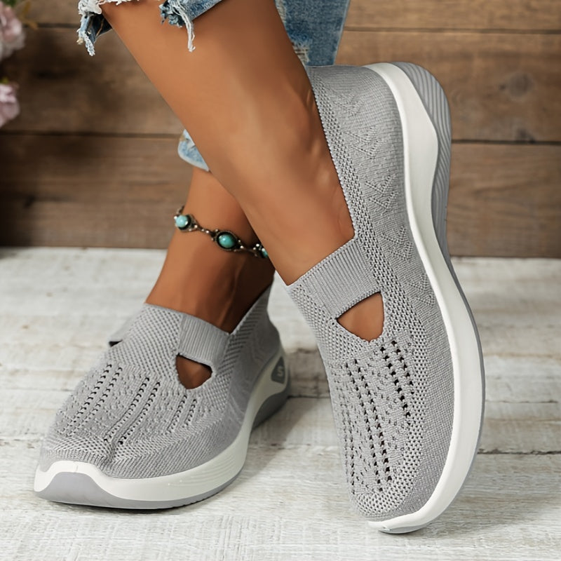 Women's Breathable Mesh Slip-on Sneakers - Casual Lightweight Walking Shoes with Rubber Sole, Fabric Insole, and No Embellishment - All-Season Comfort Vintage Style from Taizhou - Hand Washable