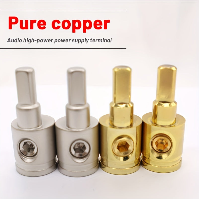 Premium Car Audio Wire Terminal - High-Power Amplifier Plug-in with Pure Copper Terminals for Enhanced Sound Quality and Reliability - Durable Car Electronics Accessory