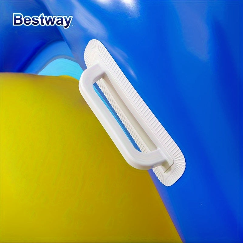 1pc Bestway Inflatable Pool Water Slide - Durable PVC, Yellow, 2.47m x 1.24m x 1.00m, Built-in Sprinkler, No Electricity Required, for Outdoor Leisure / Poolside Fun, Youngsters and Adults