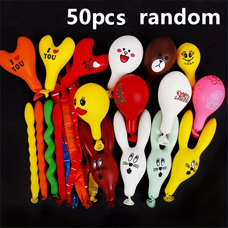 50pcs Quick Fill Balloon Set - Vibrant Party & Event Decor for Birthdays, Weddings, Holidays - Easy Assembly Included