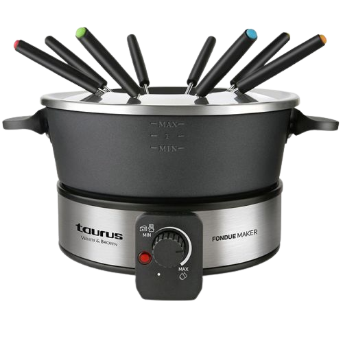 Taurus Fondue Set With 8 Skewers Aluminium Black 2L 1000W