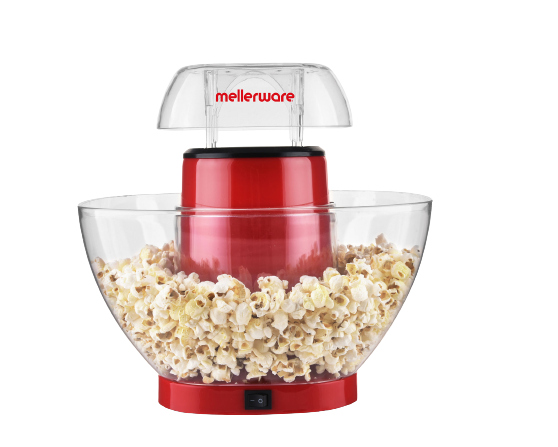 Mellerware Popcorn Maker Plastic Red 4.5L 1200W Pop & Go