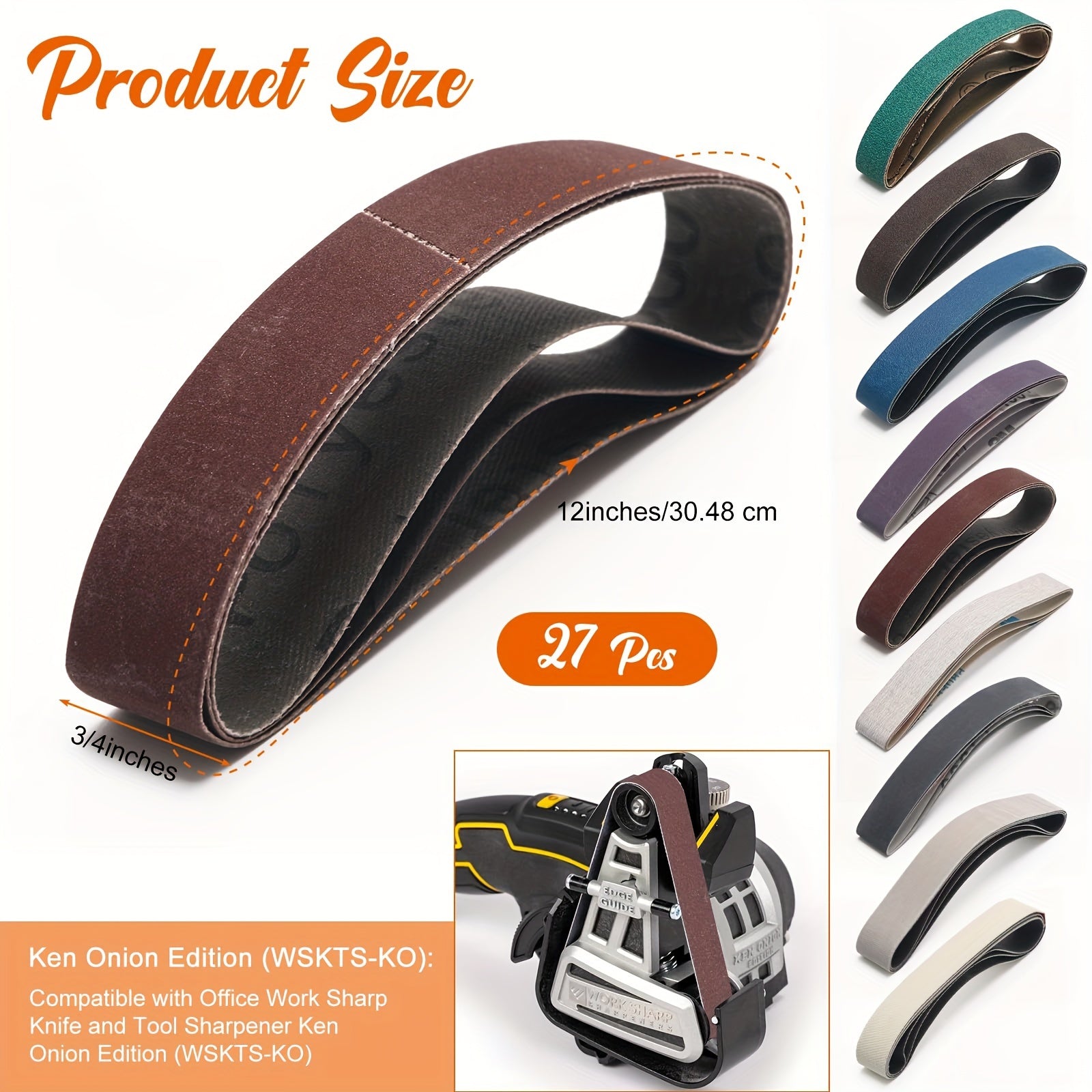 Premium Aluminum Knife Sharpener Kit with Sanding Bands - Perfect for Sharpening Tools