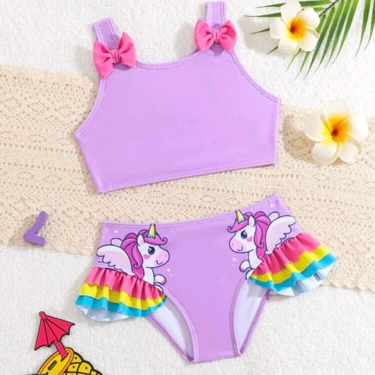 Tween Girl Unicorn Bikini Set