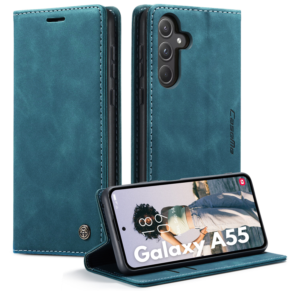 Retro Flip Leather Wallet Cover For Samsung Galaxy A55