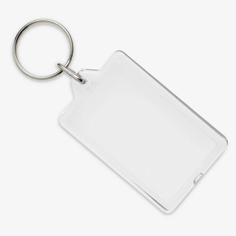 100Pcs Blank Photo Keyring 5x3.5cm