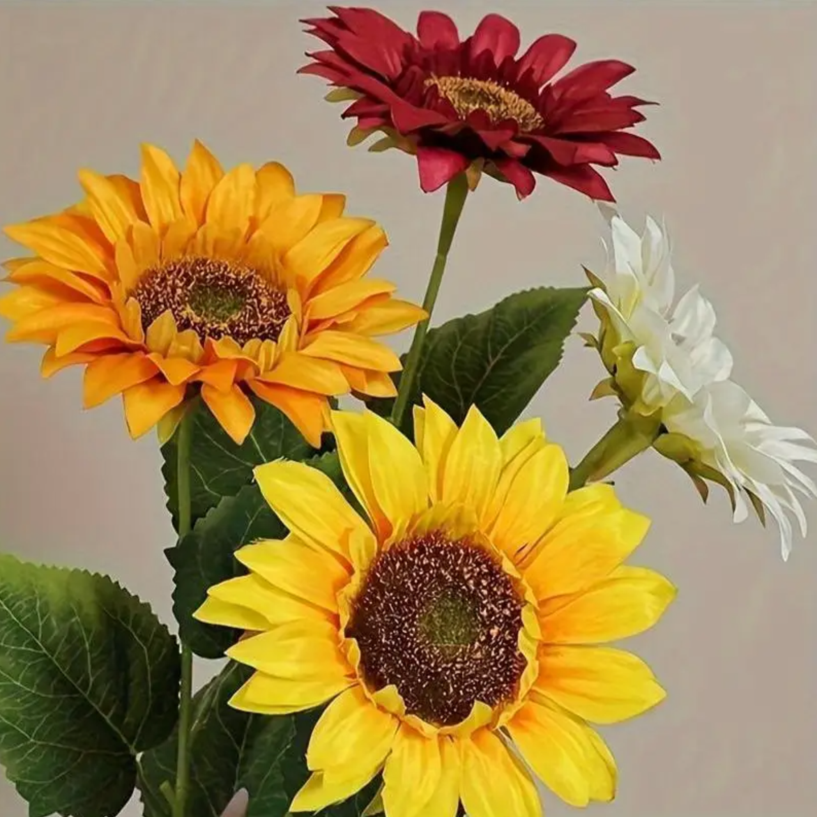 Lifelike Artificial Sunflower - Perfect For Home Decor, Weddings, Photography & Holiday Gifts, Christmas Decor