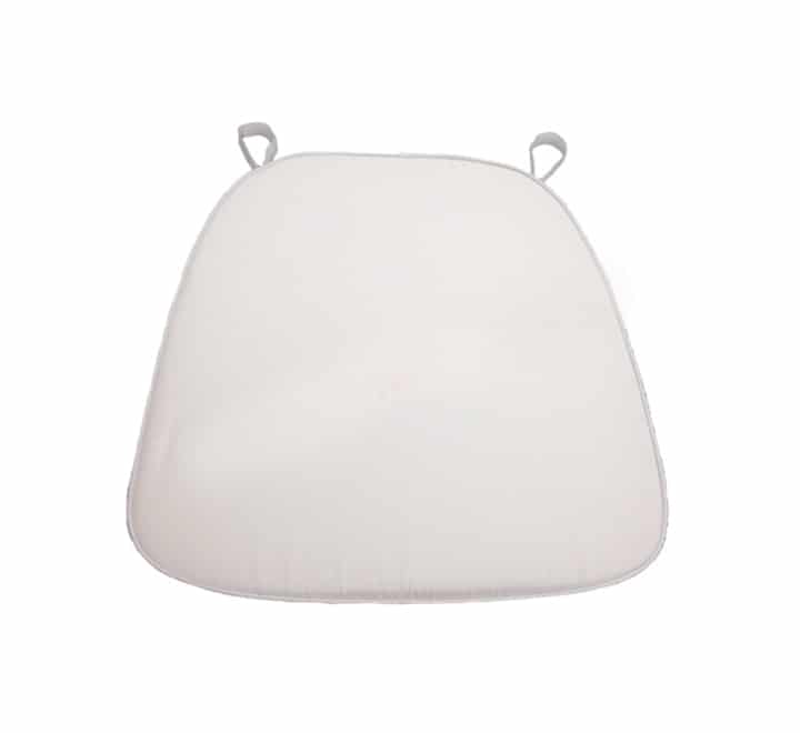 White Fabric Chair Cushion