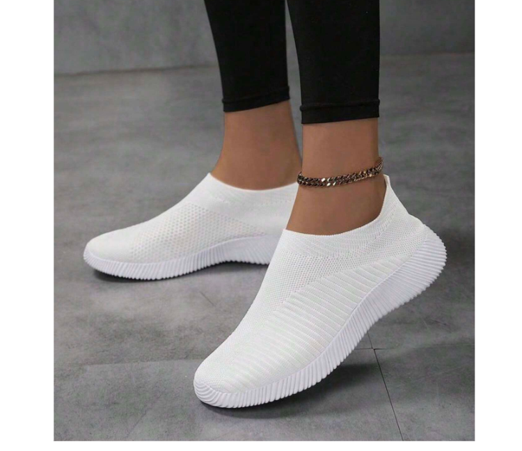 Women's Outdoor Casual Sports Breathable Soft Slip-On Running Sneakers For Tennis Fitness Walking Go With Leggings