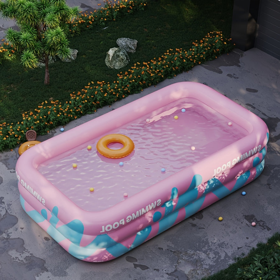 Durable PVC Inflatable Swimming Pool - Perfect for Garden Parties, Foldable & Easy to Store, Ideal Christmas Gift