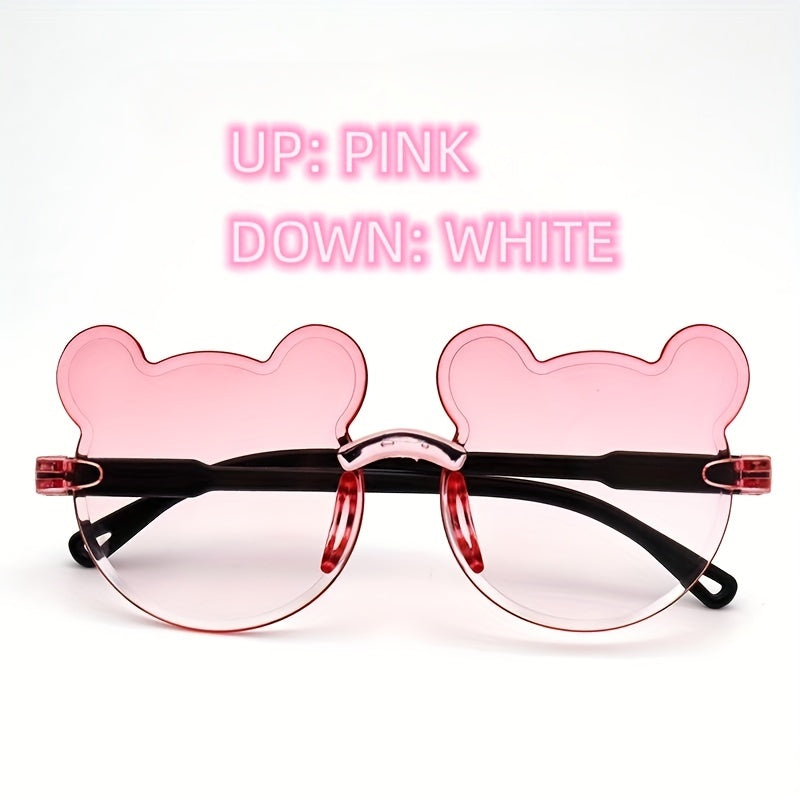 8pcs 8 Colors Children's Fashion Glasses, Cute Bear Fashion Glasses, Boys And Girls Fashion Glasses, Accessories, Party Favors, Great Gift