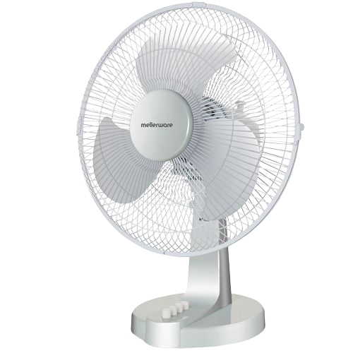 Mellerware Fan Desktop Plastic White 30cm 40W Aquillo