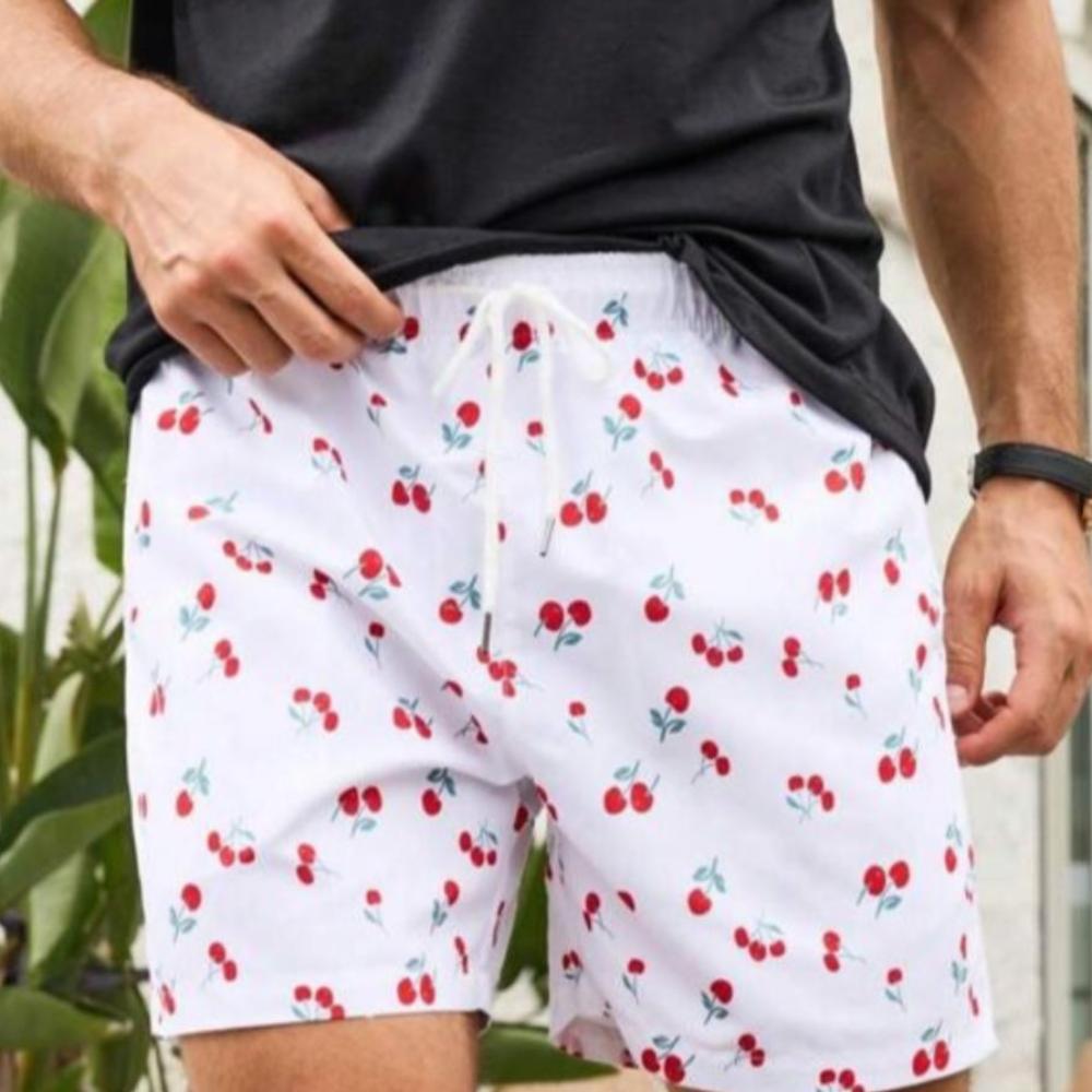 Men's Cherry Printed Swim Shorts