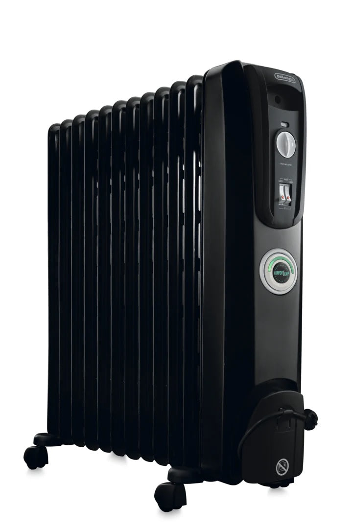 DeLonghi Oil Heater - 12 Fin Black