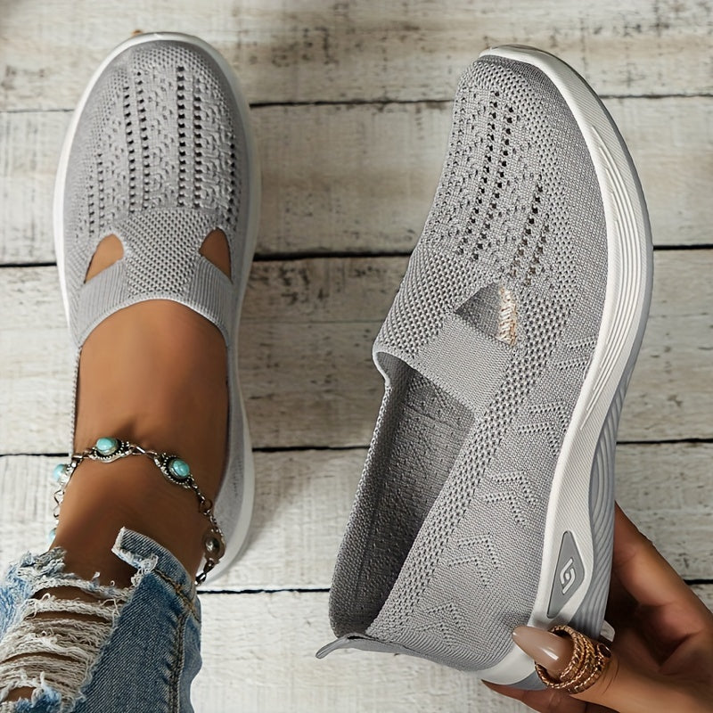 Women's Breathable Mesh Slip-on Sneakers - Casual Lightweight Walking Shoes with Rubber Sole, Fabric Insole, and No Embellishment - All-Season Comfort Vintage Style from Taizhou - Hand Washable