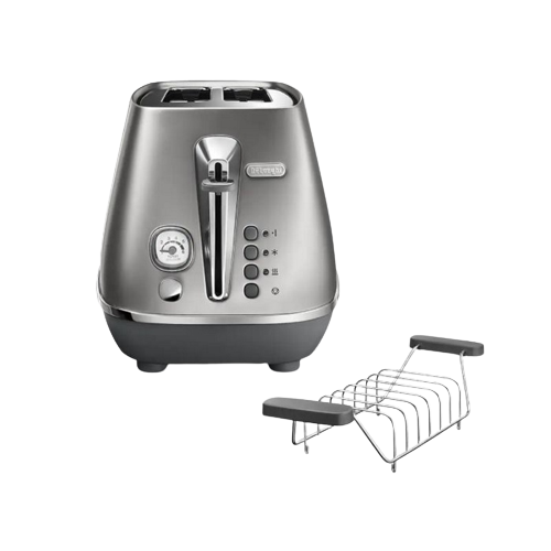 DeLonghi Distinta Flair 2 Slice Toaster Finesse Silver