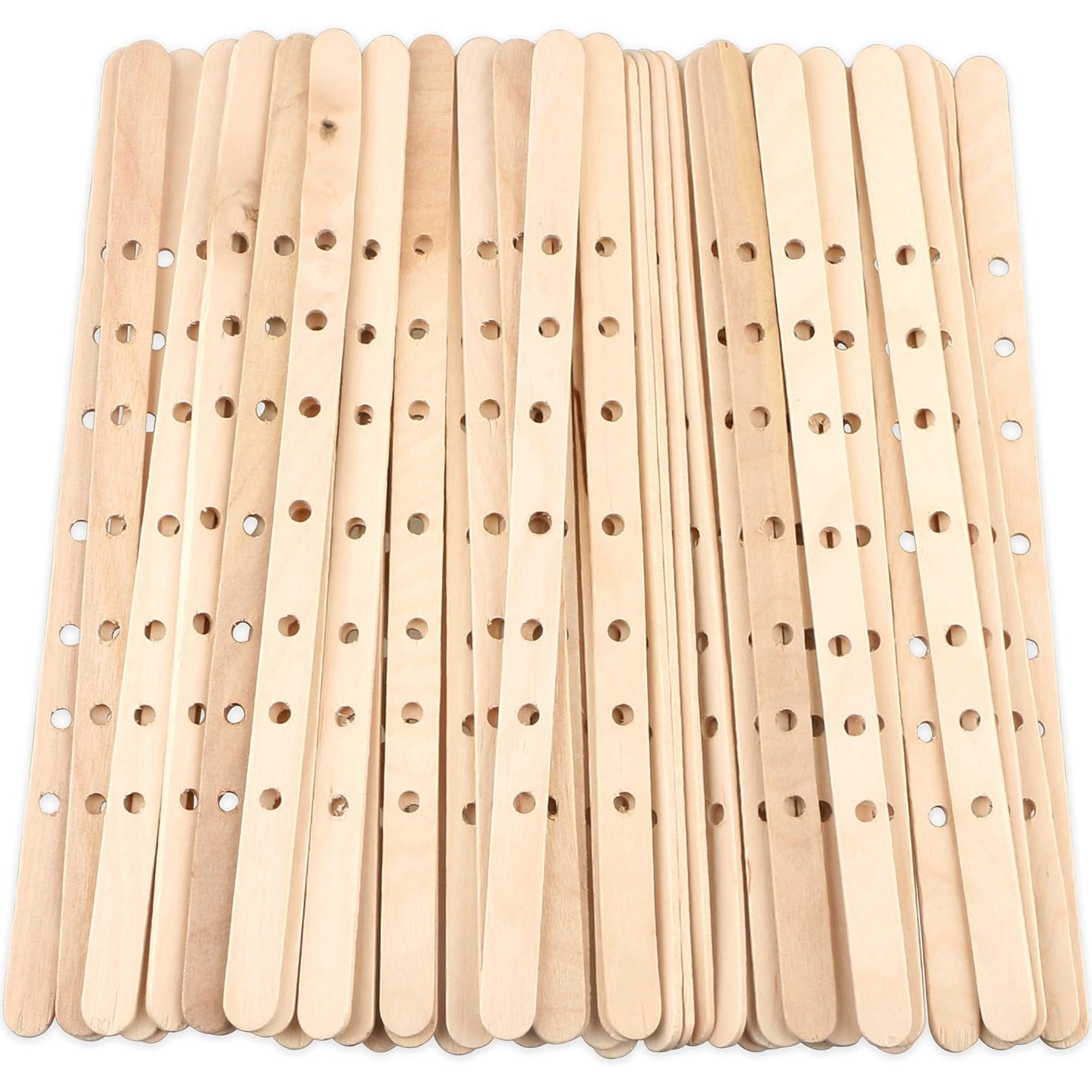 100pcs Wooden Candle Wick Holders - 7-Hole Design, Ideal for Large & Multi-Wick Candles, Durable Material, No Power Needed, Perfect for DIY Candle Making Projects, Suitable for Home Decor / Craft Enthusiasts