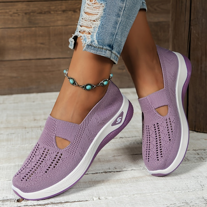 Women's Breathable Mesh Slip-on Sneakers - Casual Lightweight Walking Shoes with Rubber Sole, Fabric Insole, and No Embellishment - All-Season Comfort Vintage Style from Taizhou - Hand Washable