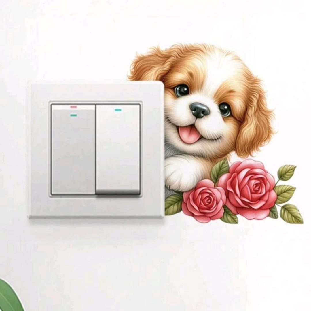 Decor wall stickers for switch dog