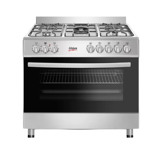 Univa 107L 900mm range 5 burner Gas Hob with Elec Oven