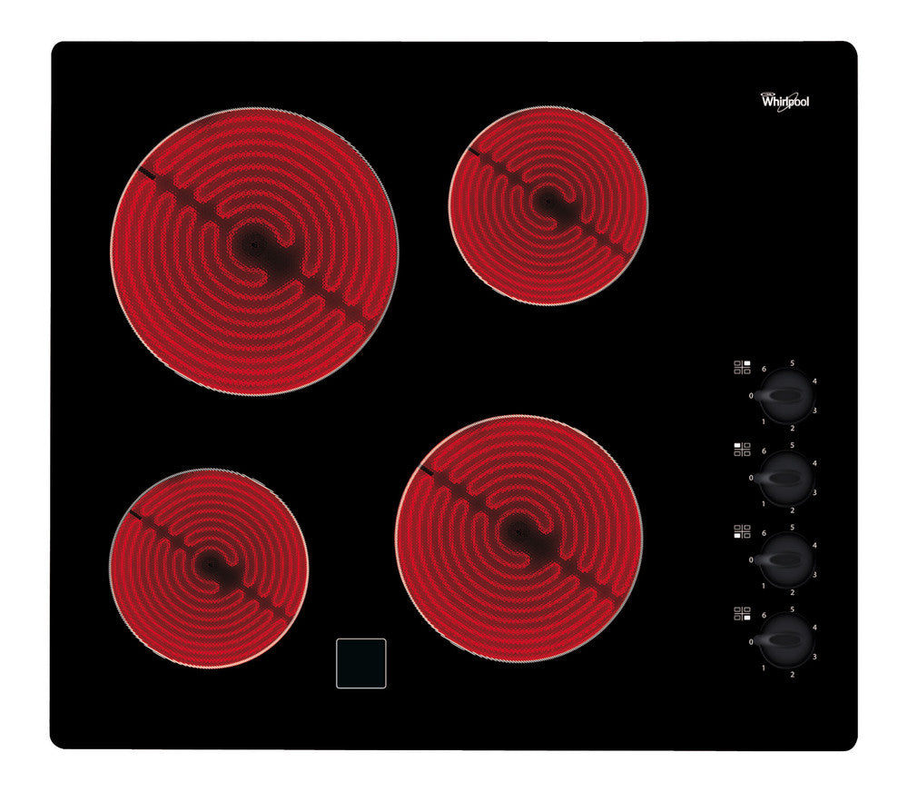 Whirlpool Hob 60 cm Glass 4 Electric Zones